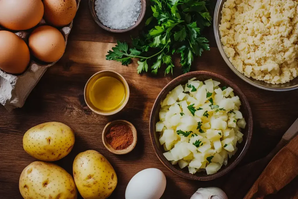 Ingredients for Passover Potato Pie