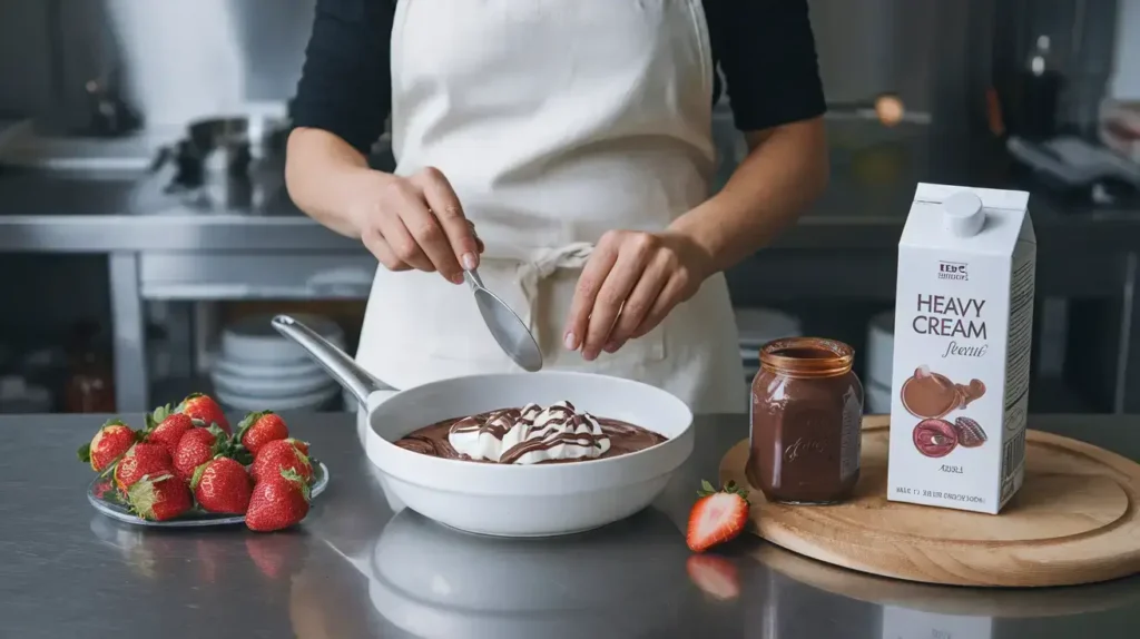 Dipping a strawberry into chocolate fondue. What Chocolate Is the Best Aphrodisiac?
