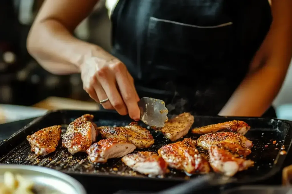 Step-by-step guide to cooking smothered turkey wings.
