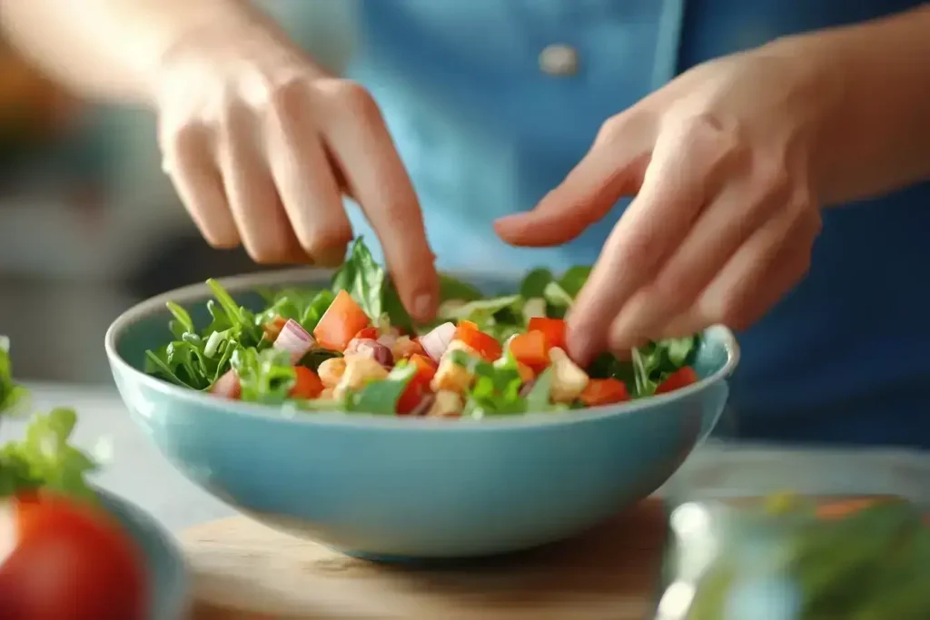 How to make a delicious burger bowl – step by step.
